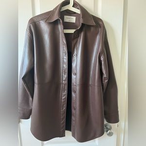 Aritzia Babaton Vegan leather jacket/shirt